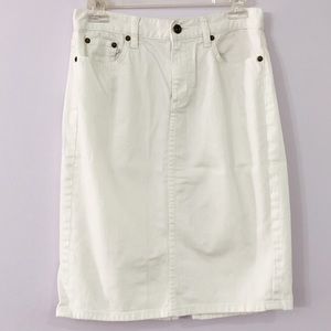 Lauren Jeans Company white denim skirt